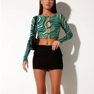 Motel Rocks Long Sleeve Crop Top